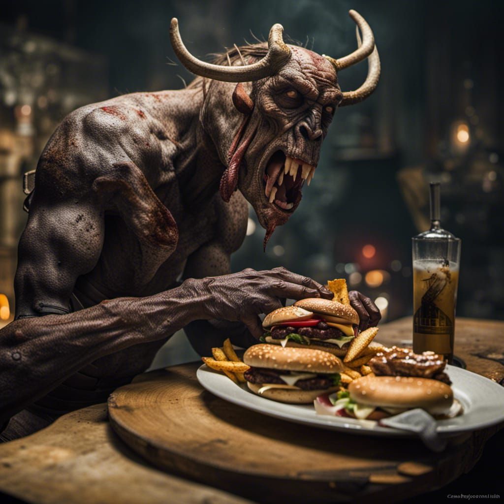 Behemoth Eating a Cheeseburger VII