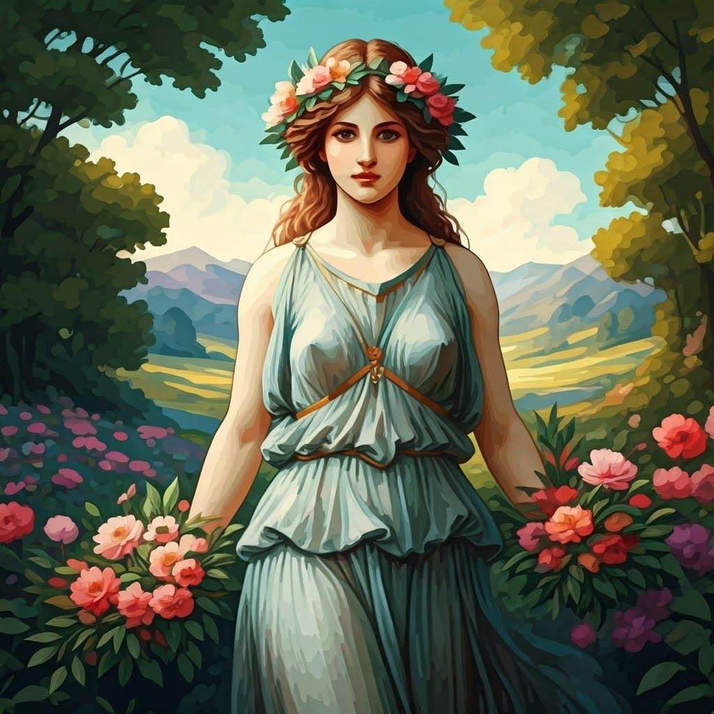 Anthousai are ancient Greek nymphs of flowers.