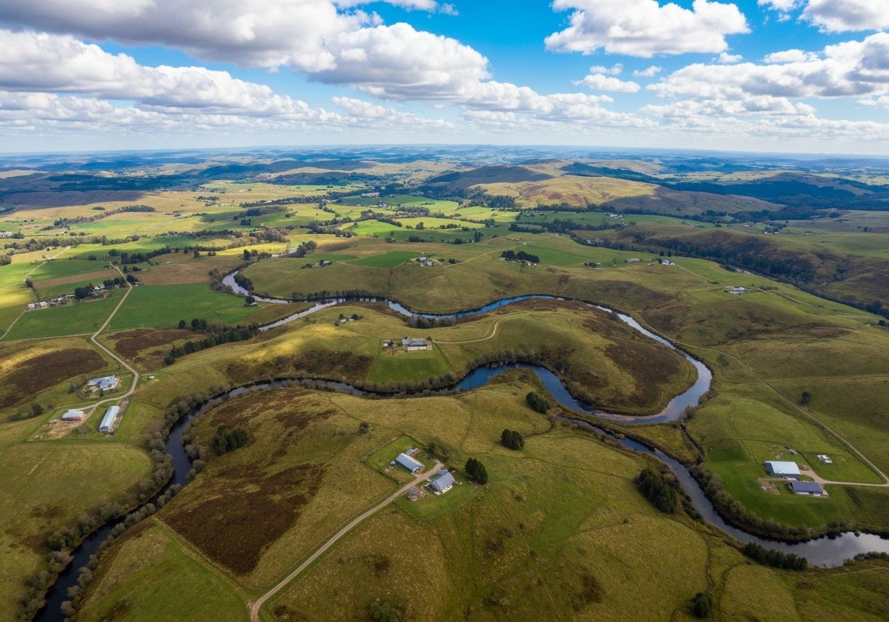 Drone View of Vast Rural Landscape