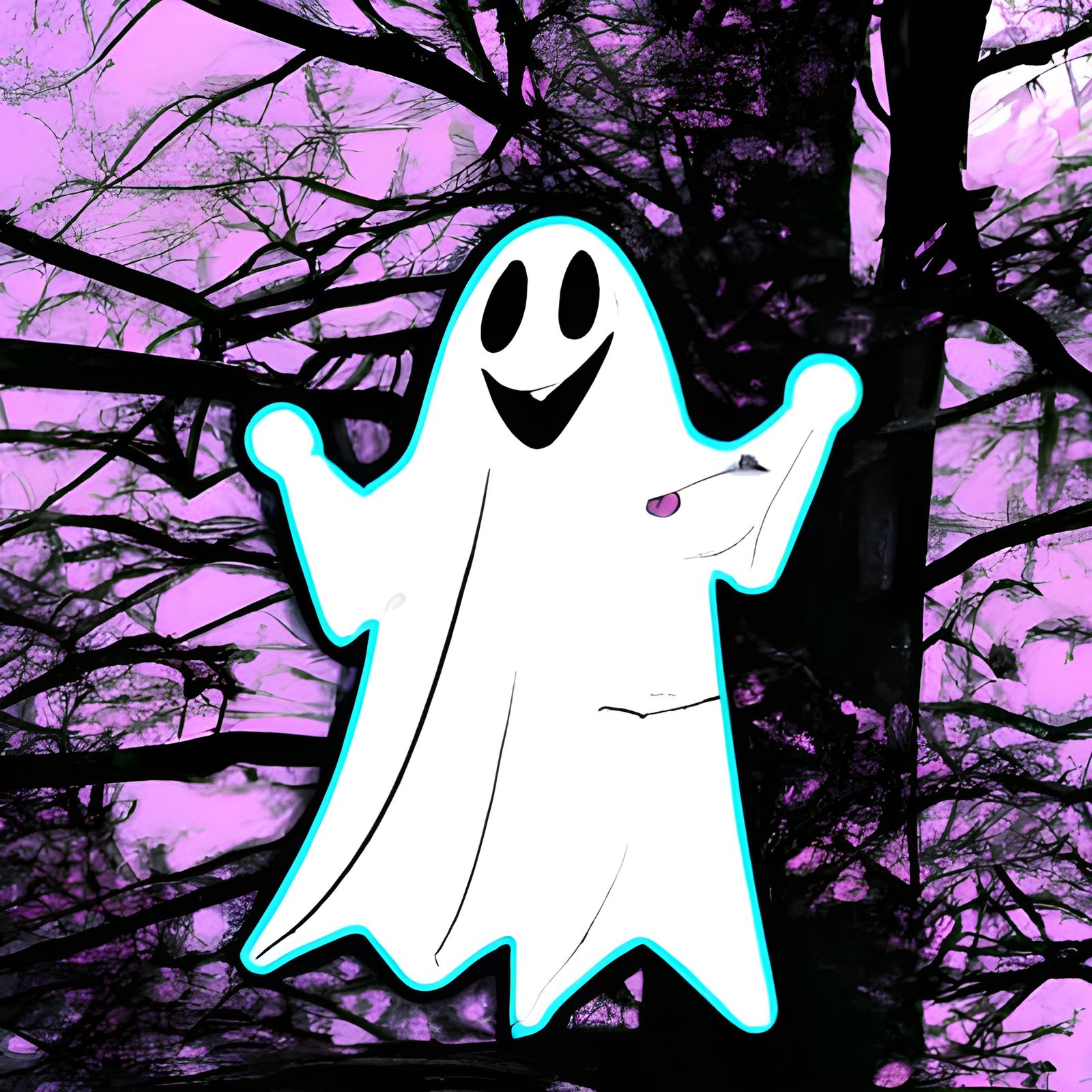 Trippy Ghost Apparition for Halloween