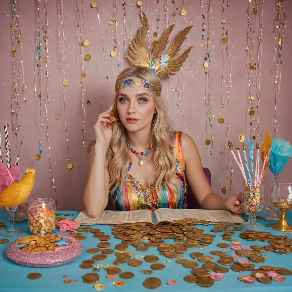 Candy Art Tarot Reader with Phoenix Headband