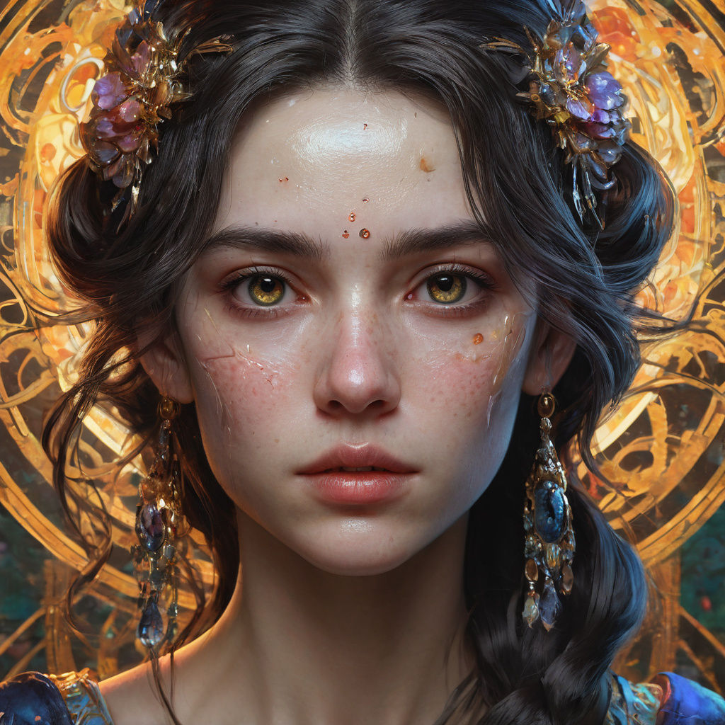 Self Portrait in Klimt Style with Dynamic Lighting