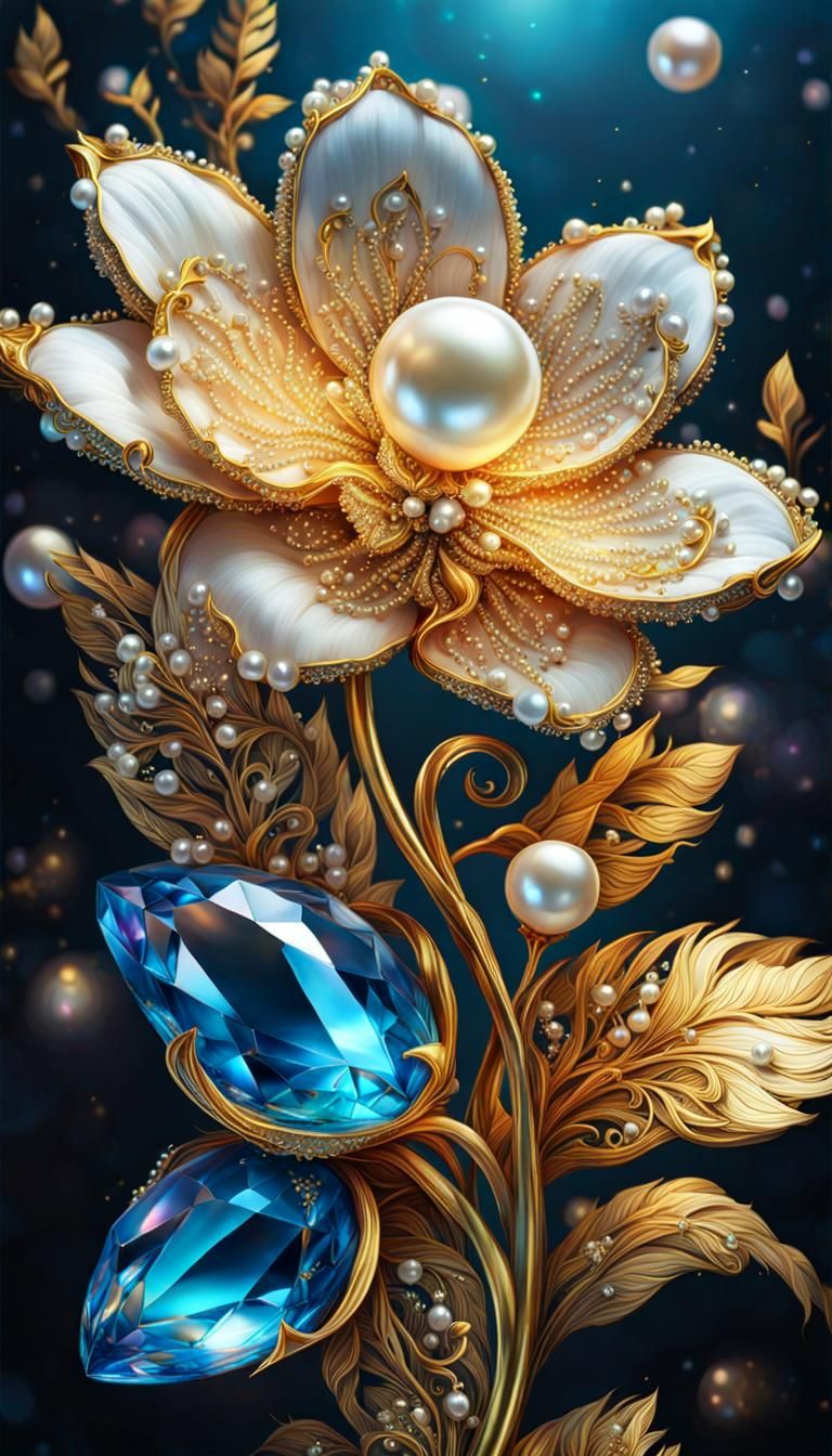 Crystal Cornucopia with Bioluminescent Flowers, Splash Art