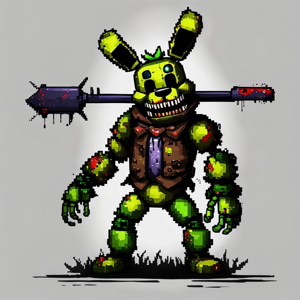 Terrifying Springtrap as Terraria Boss