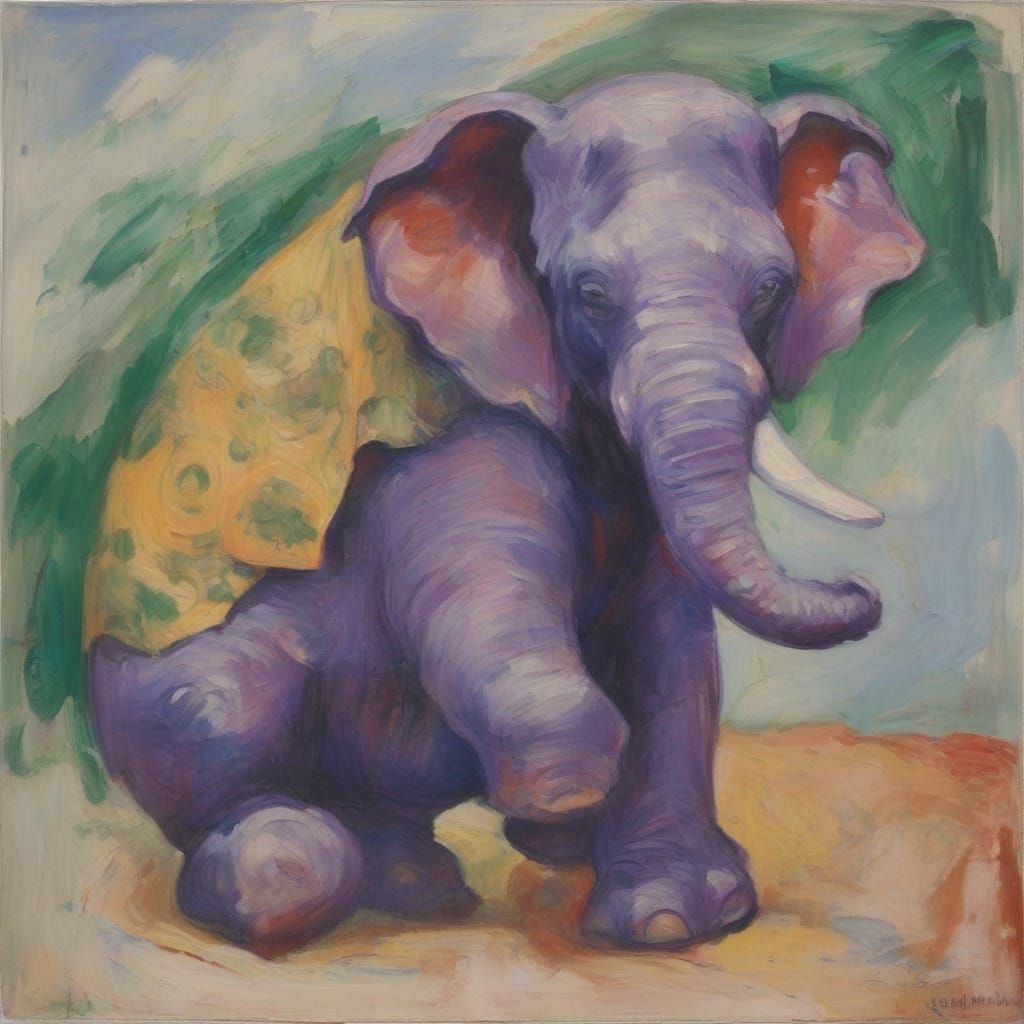 Pencil Transforms Into Purple Elephant