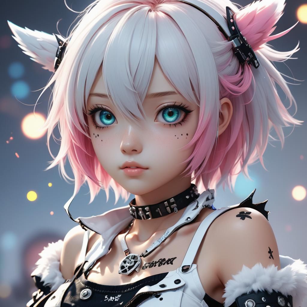 Marshmallow in Punk 3D Anime Art Style