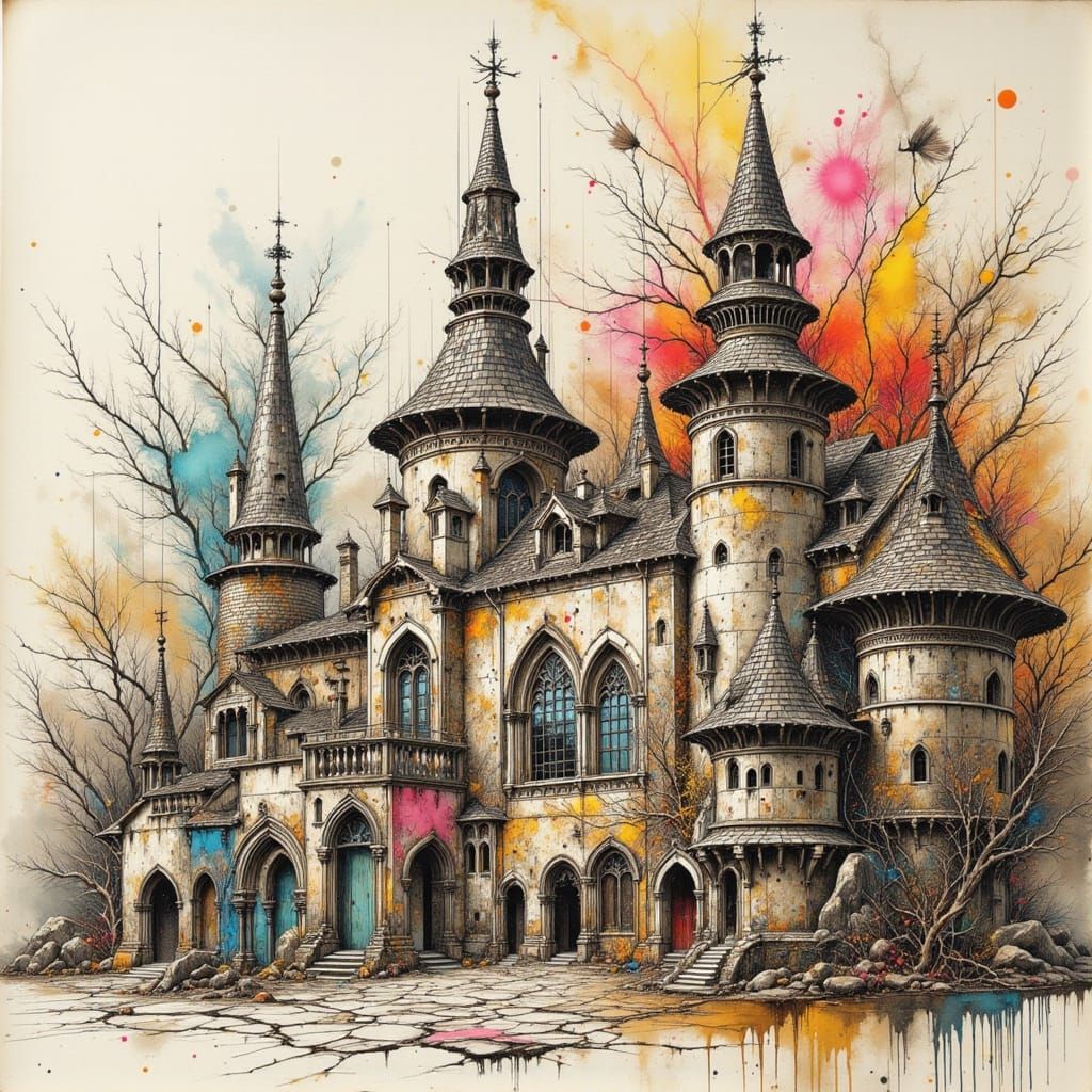 <lora:ChArkcoal:1.0><lora:Neurographic Flux:1.0><lora:Echofo...