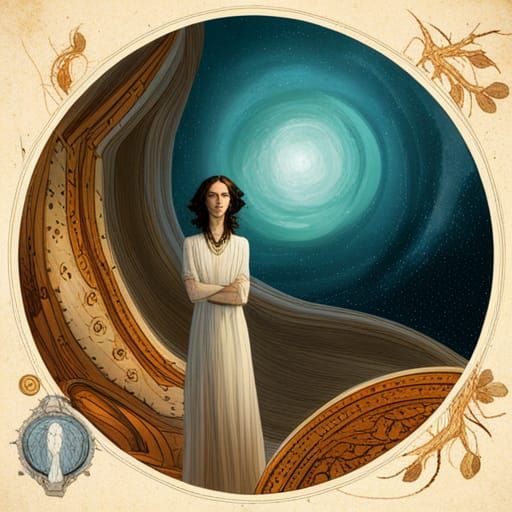 Birds on Alien Planet in Sci-Fi Style