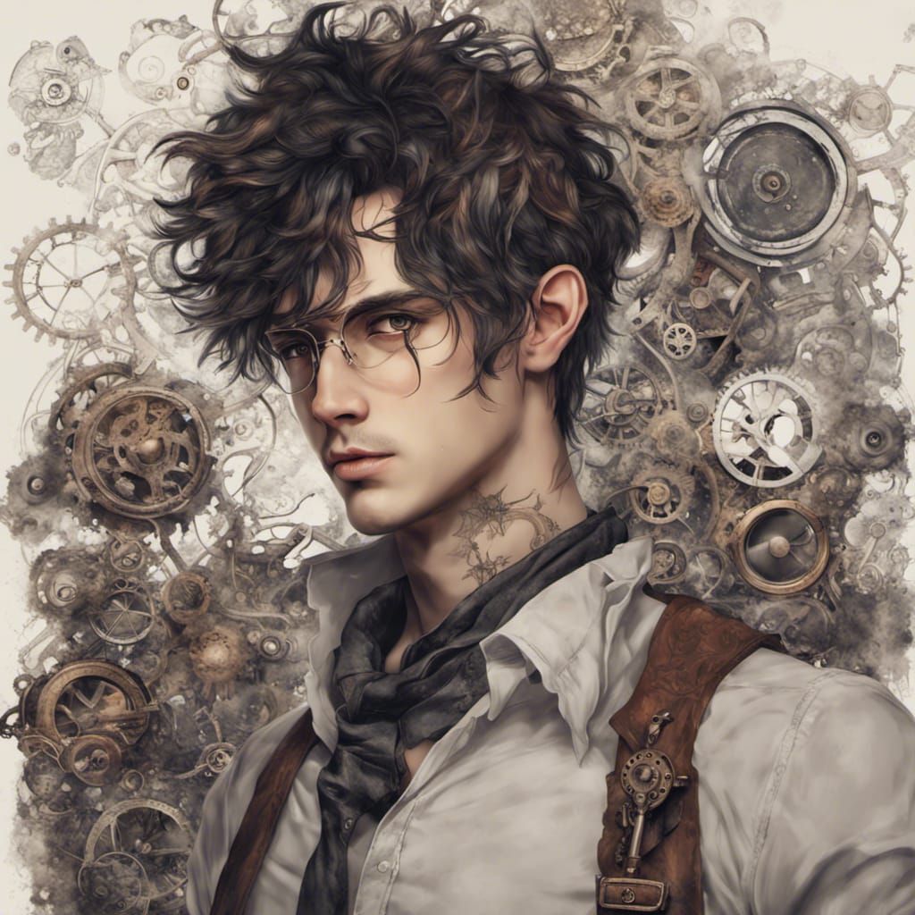 Steampunk Artificer in Dreamlike Neon God Rays