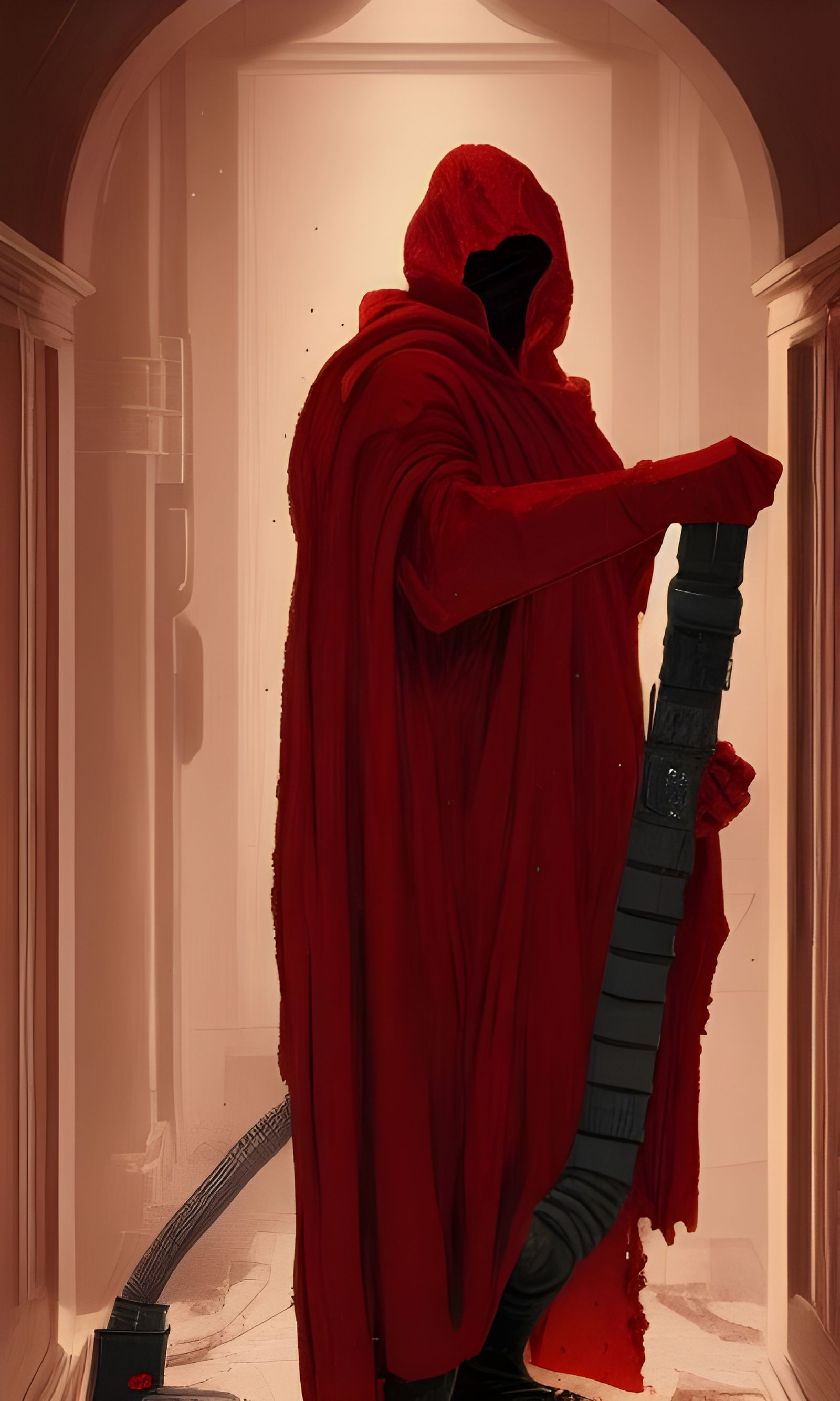 Doom Vacuuming in Red Cloak: Hyperdetailed Poster Art