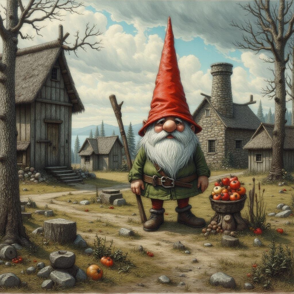 Gnomes in a Dark, Suspenseful Style