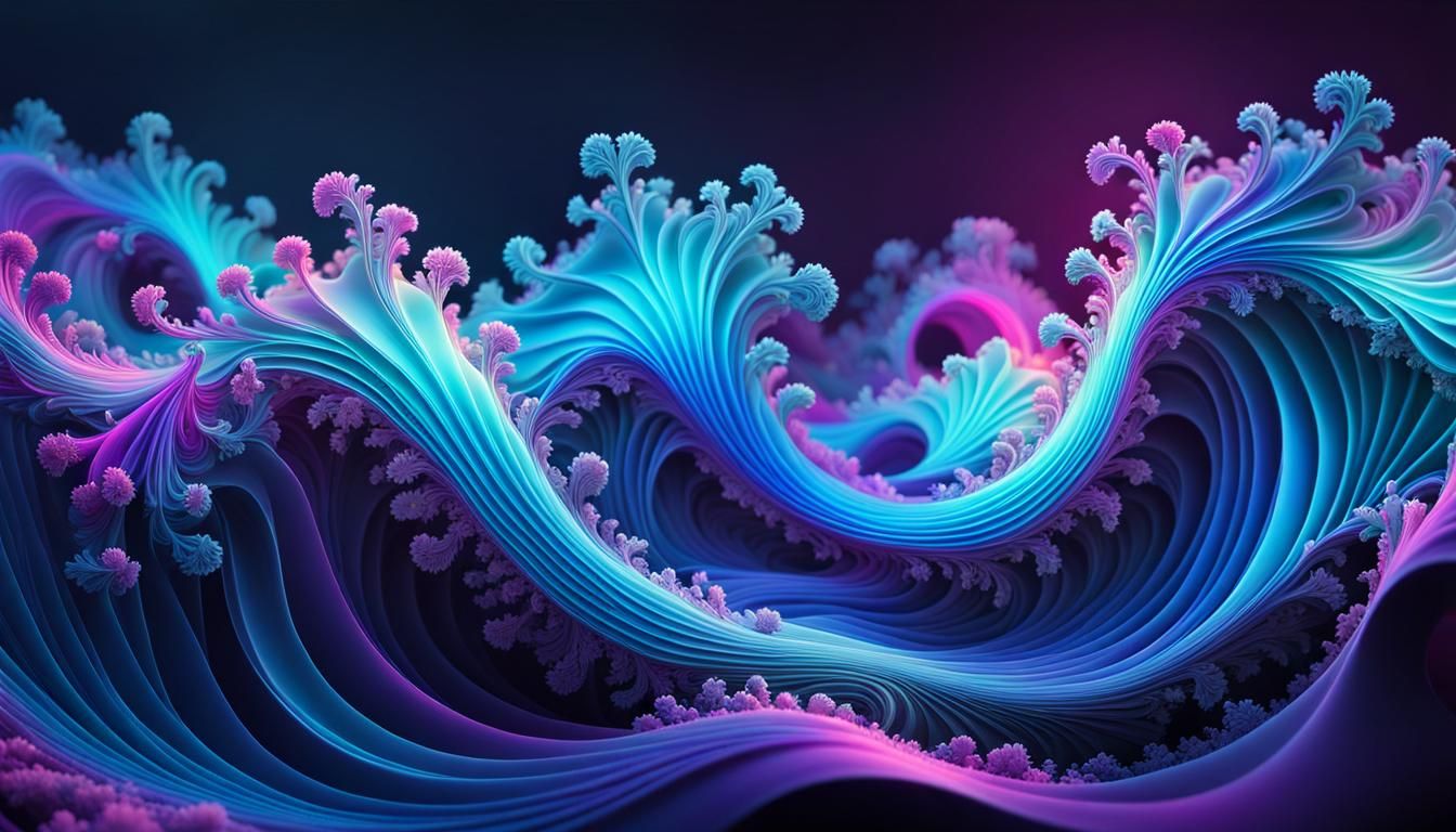 Glowing Microbe Drifting Under Northern Lights