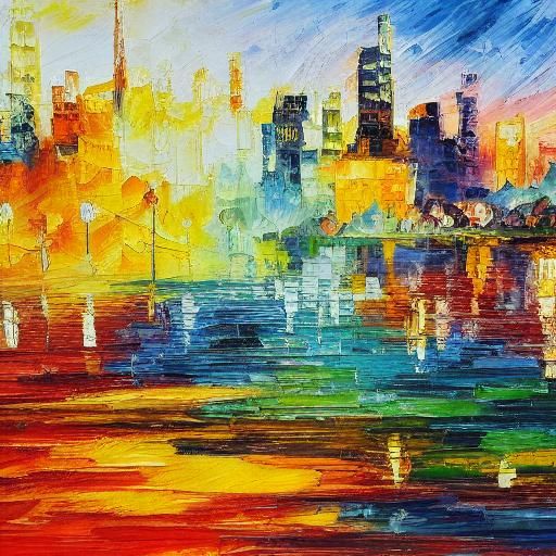 Action Movie Poster in Expressionist Impasto Style