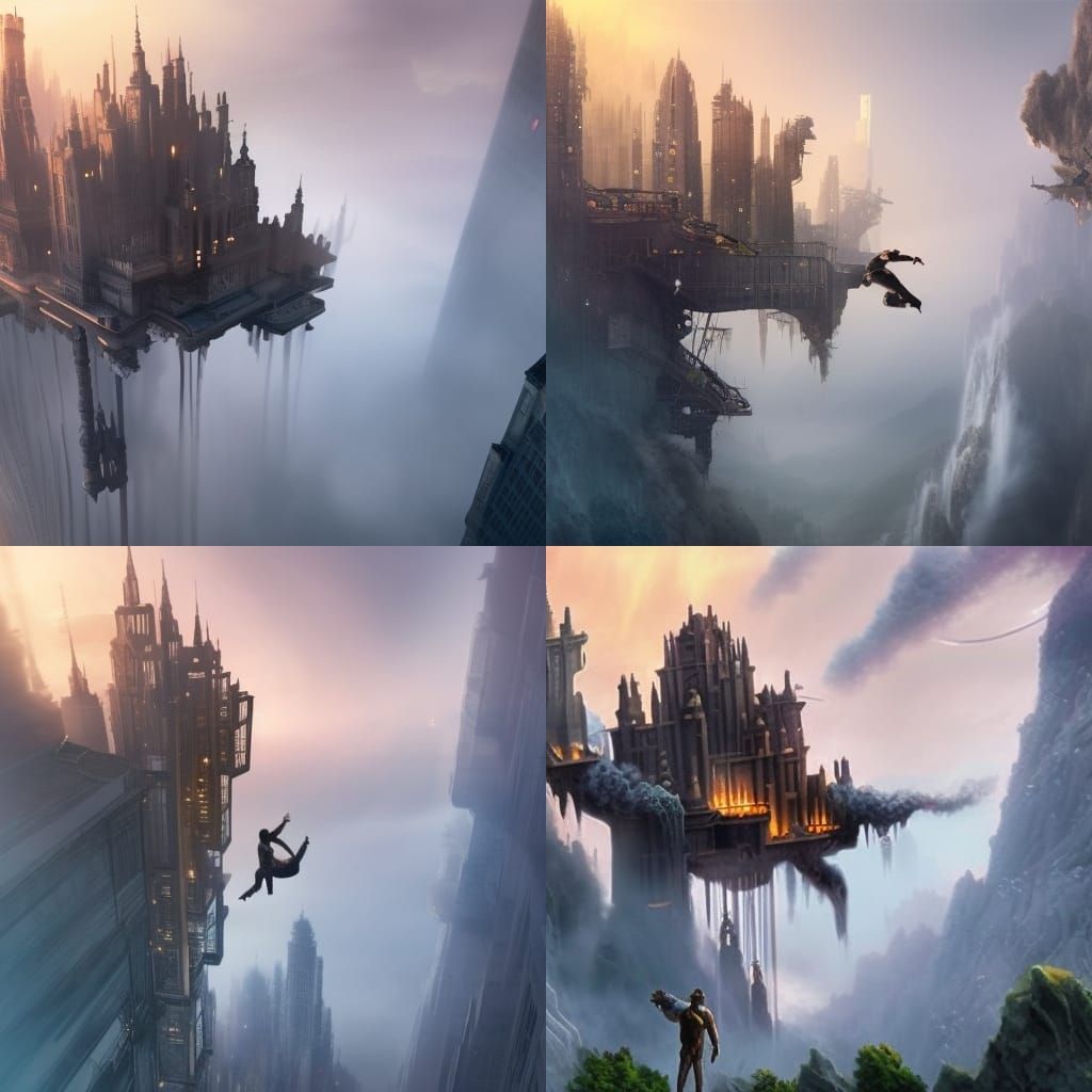 Dramatic Fall from a Giant Skyscraper
