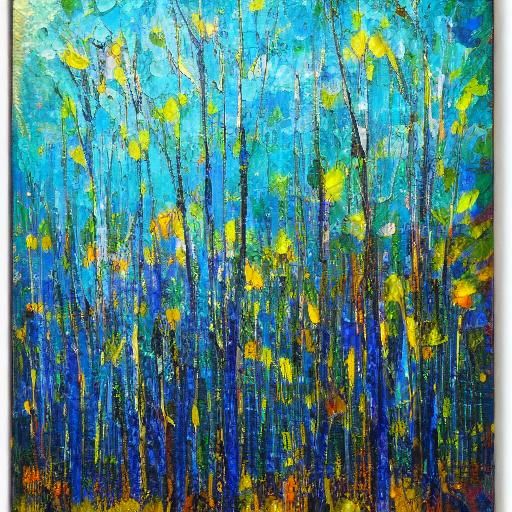 War Scene in Vibrant Neo-Expressionist Oil Painting