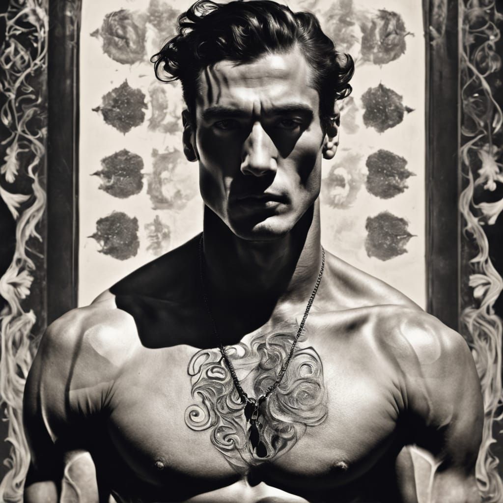 Surrealist Portrait of a Gay Male Mystic