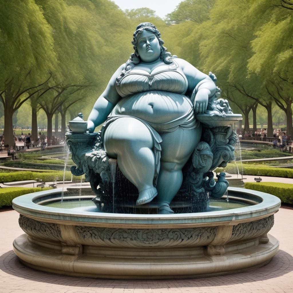 Grand Park with Statues of Plus-Size Women