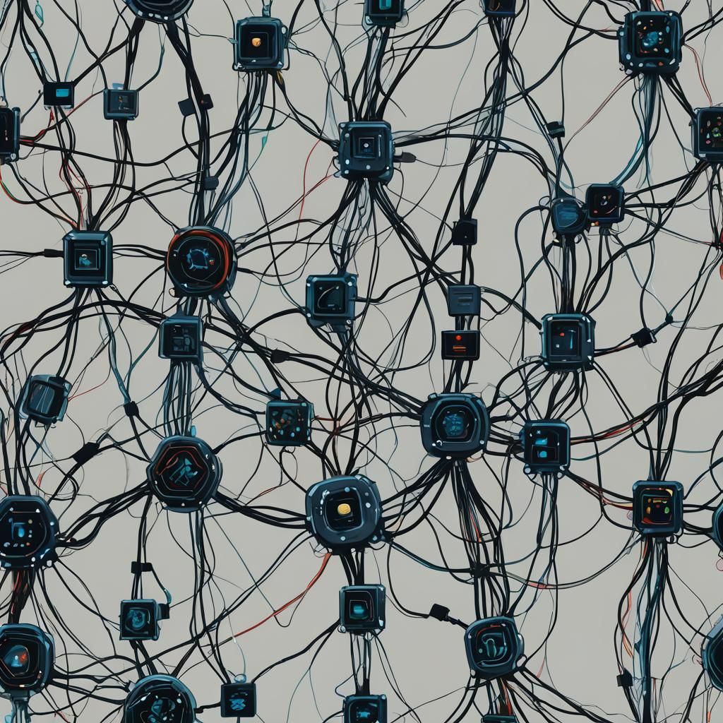 Futuristic AI Machine Learning Concept Art