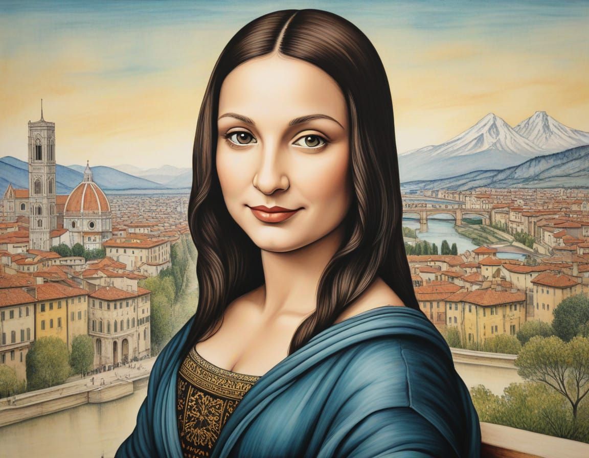 Mona Lisa in Modern Florence