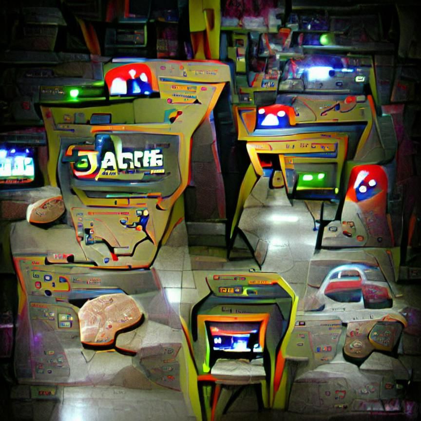 Vibrant Retro Video Game Arcade