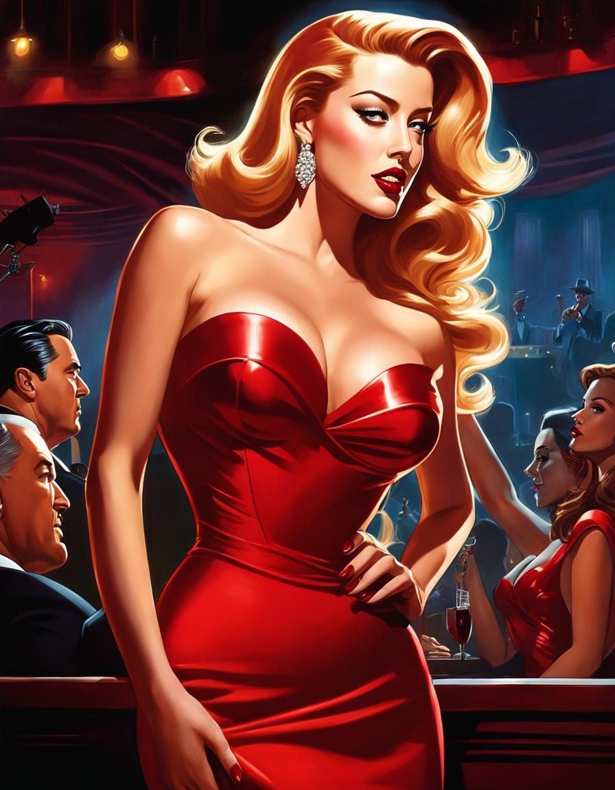 Live Action Jessica Rabbit in Comic Book Style