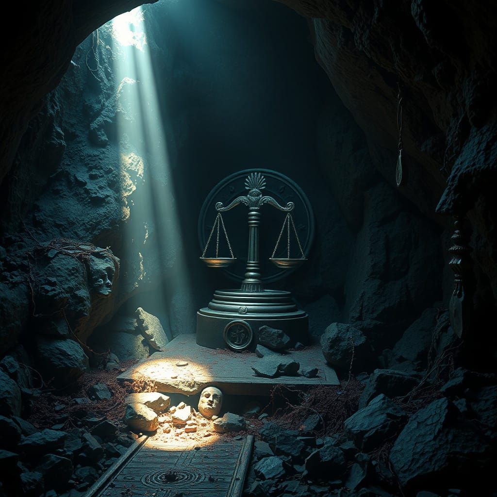 Surreal Libra Zodiac Symbol Unveiled in Ancient Aztec Tomb