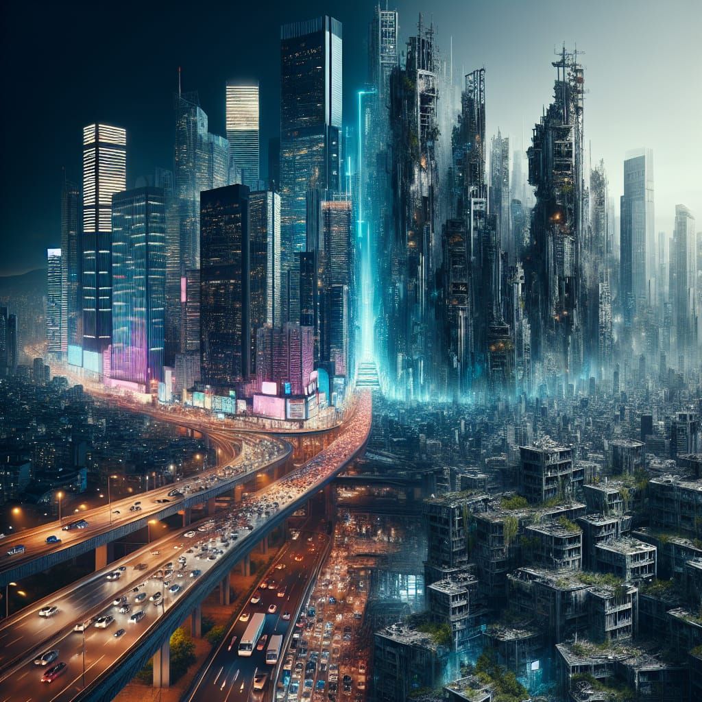 Metropolis Juxtaposition: Life and Decay in Hyperrealism