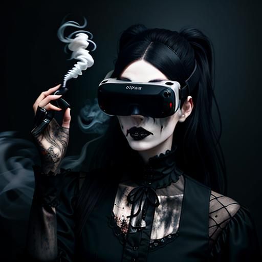 Gothic Model in Haunted House VR Experience