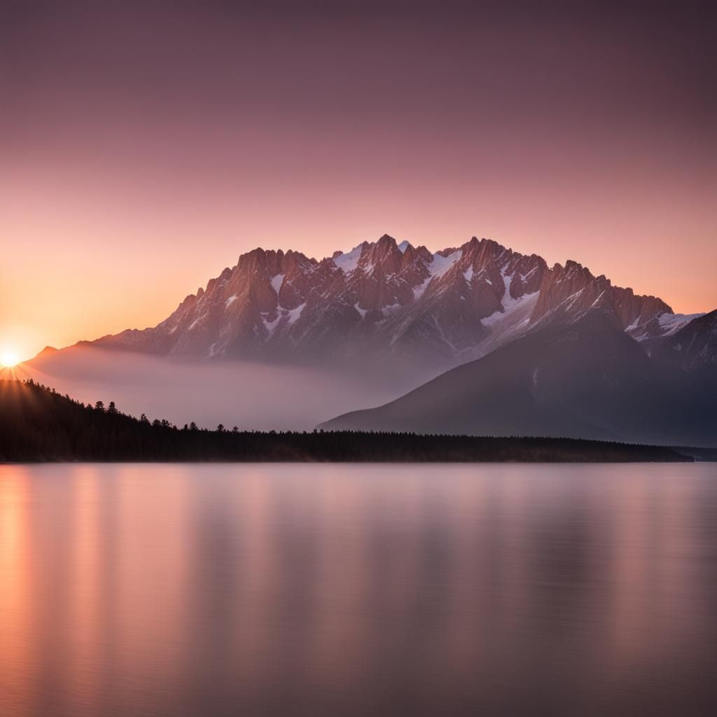 Mount Olympus at Dawn Landscape