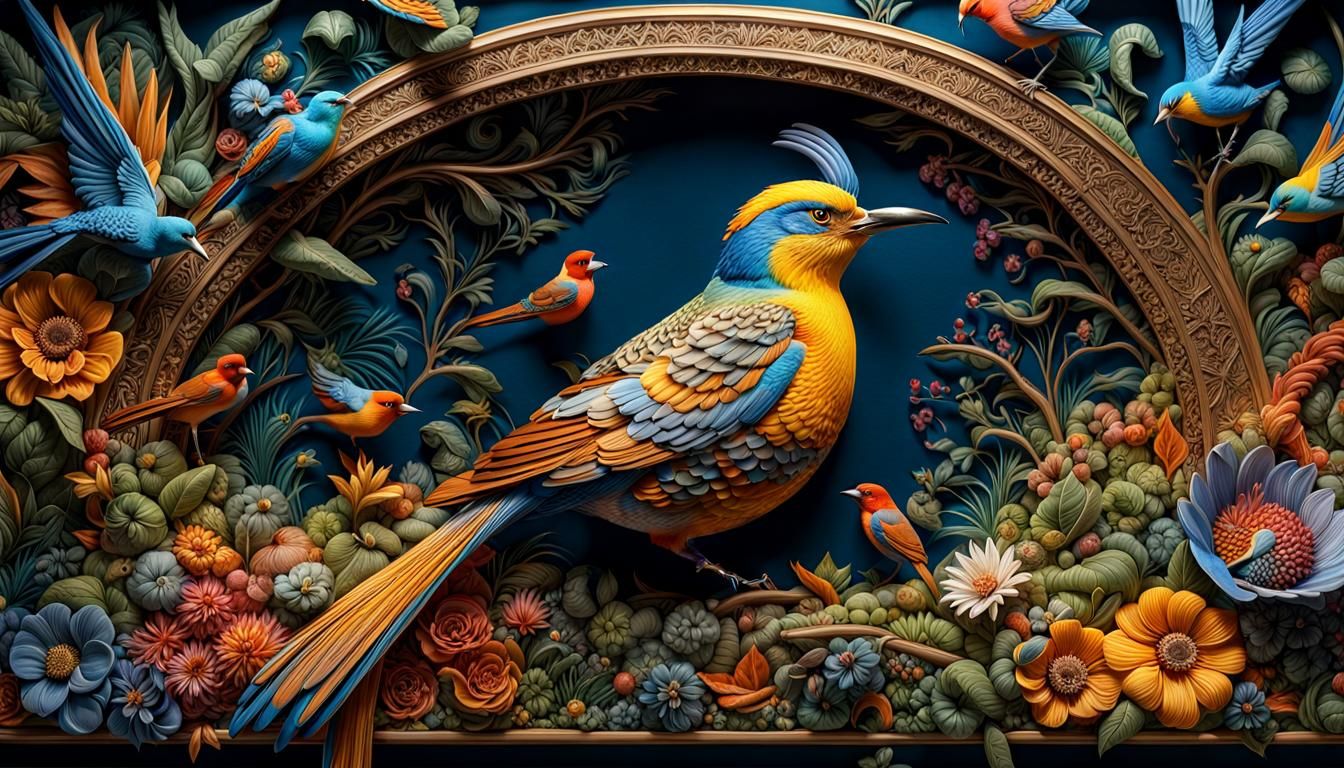 Surreal Bird Species in Sun and Moon Fairytale