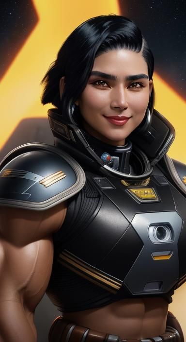 Sci-Fi Portrait of a Cheyenne Planetary Marshal