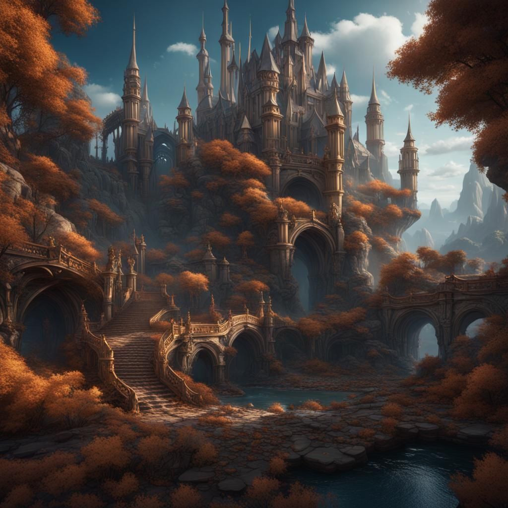 Fantastical Matte Painting in Deep Color