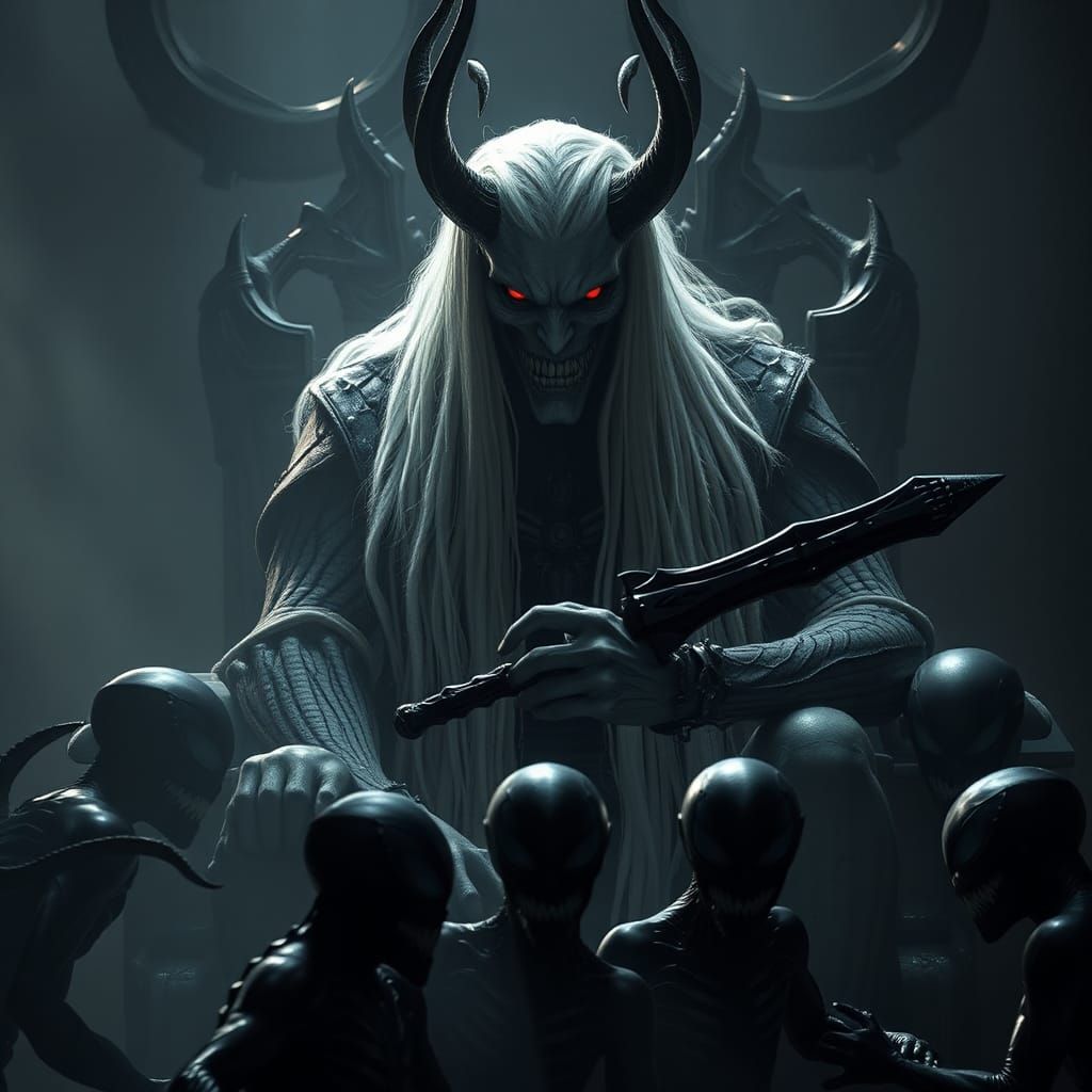 Knull, God of the Void, on His Throne