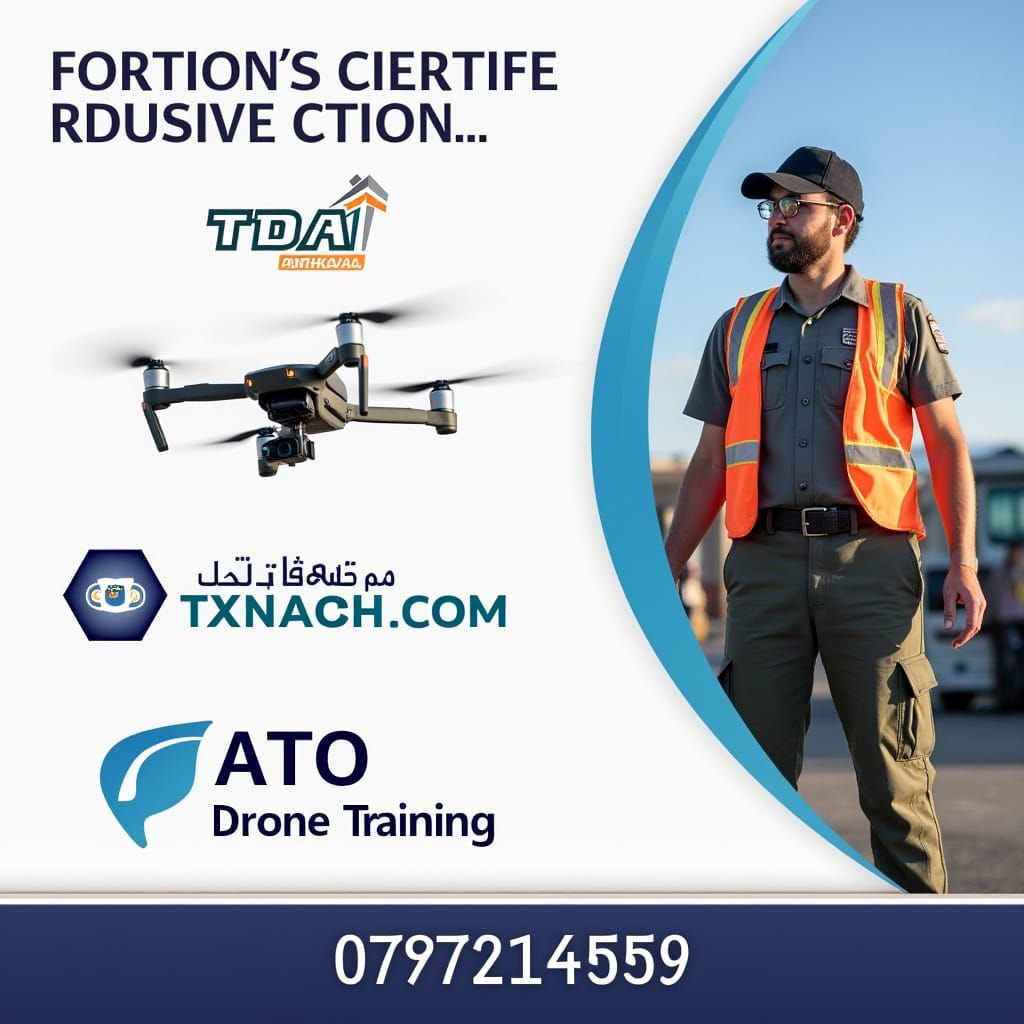 Pilot with Drone and Jordan Logos for FB Ad