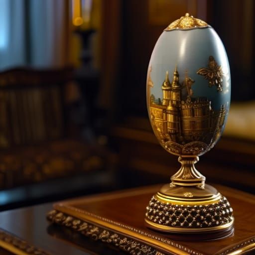 Faberge Egg Reveals Miniature Castle, 4K
