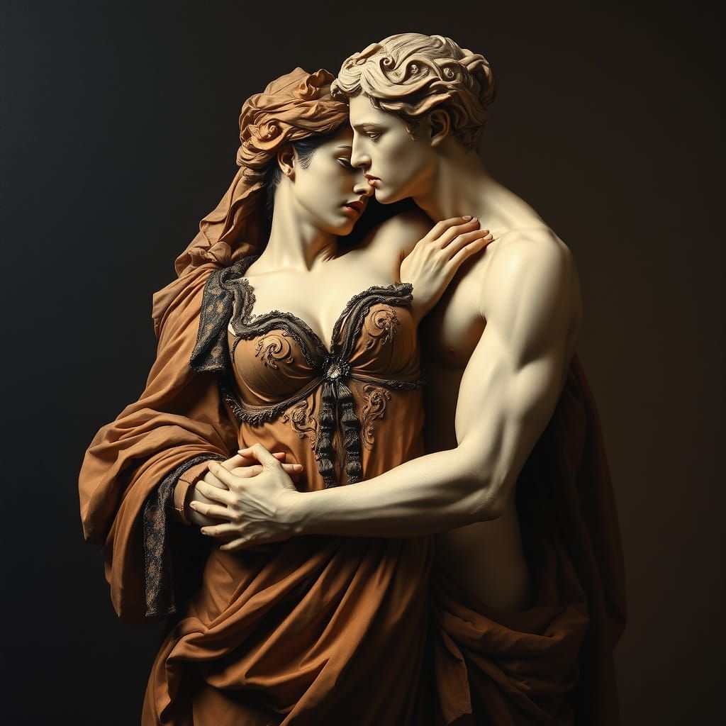Renaissance-Inspired Statue Captures Turmoil in Elegant, Orn...