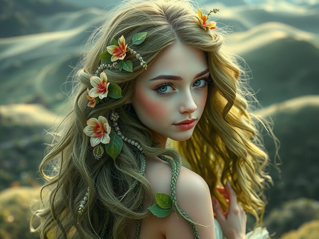 Whimsical Goddess of the Verdant Realm