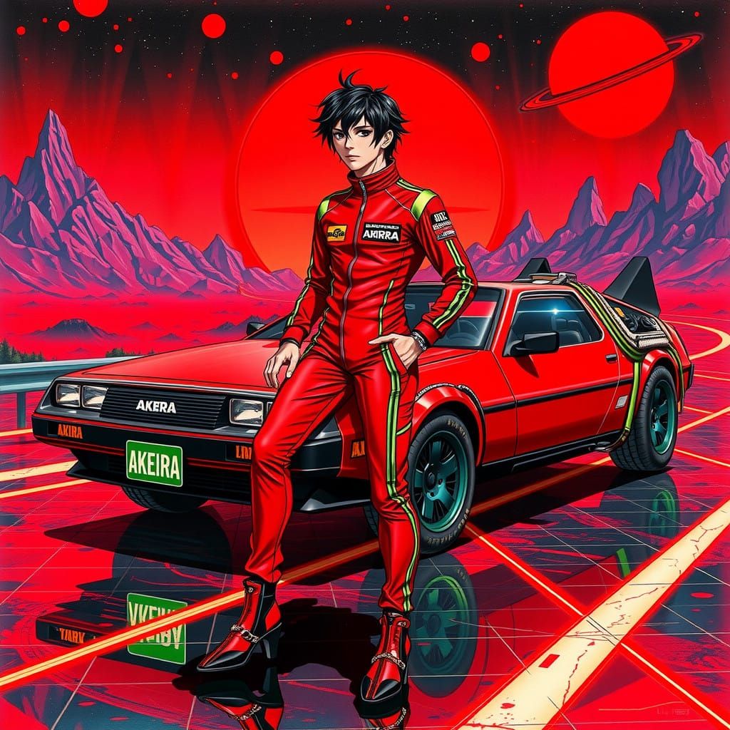 Retrofuturistic Rebellion in Neon Hues