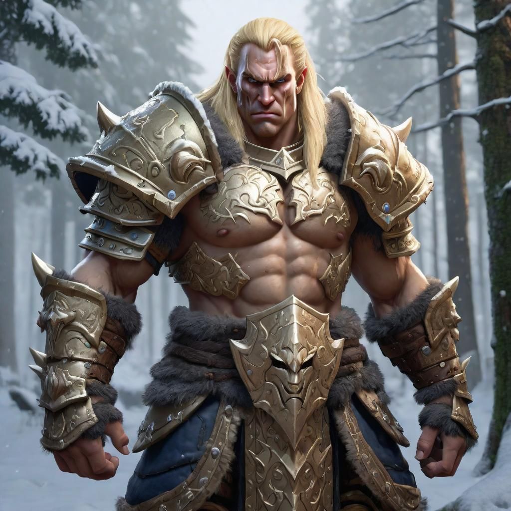 Goliath One-Armed Warrior in Warcraft Style