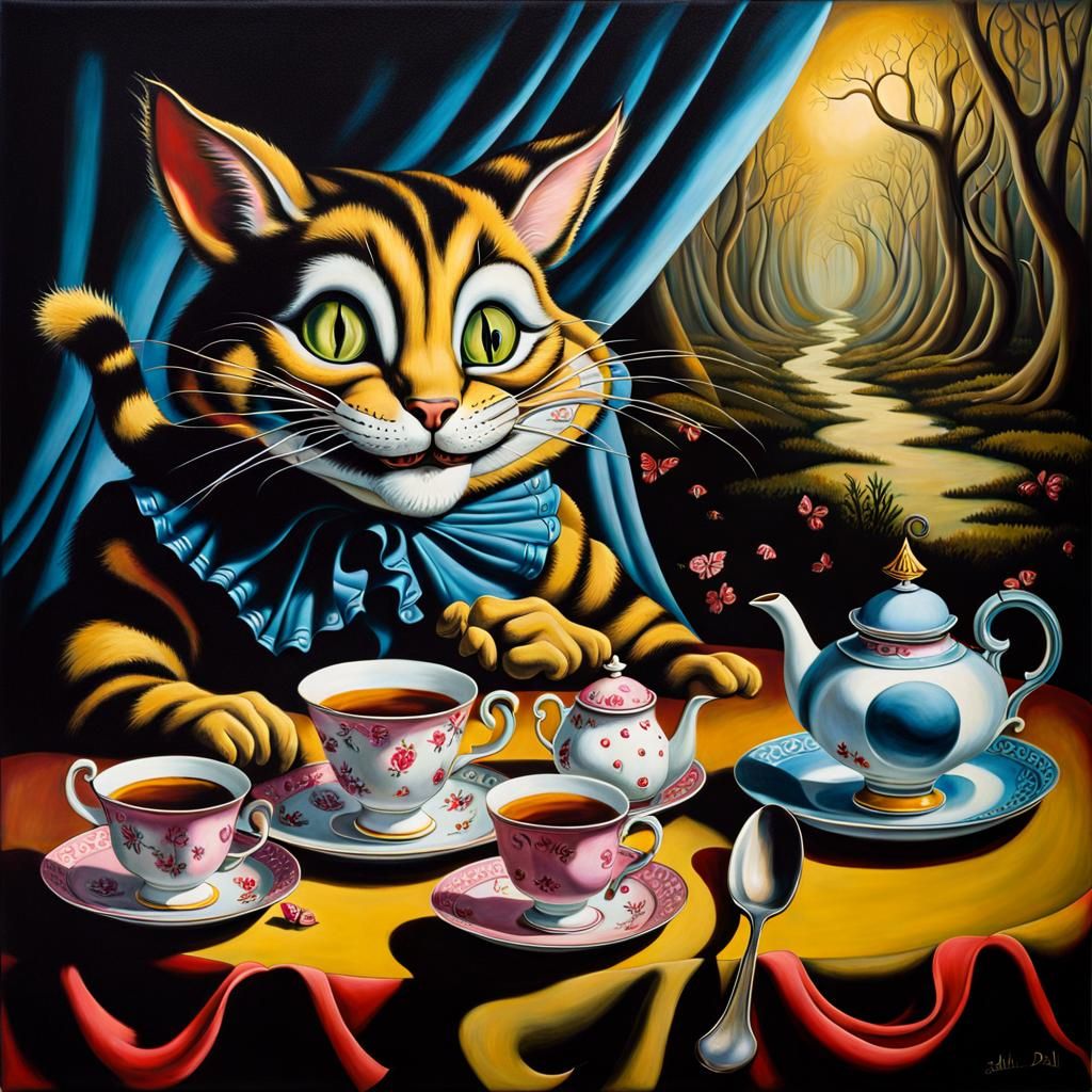 Alice's Mad Tea Party: A Surreal Gothic Dream
