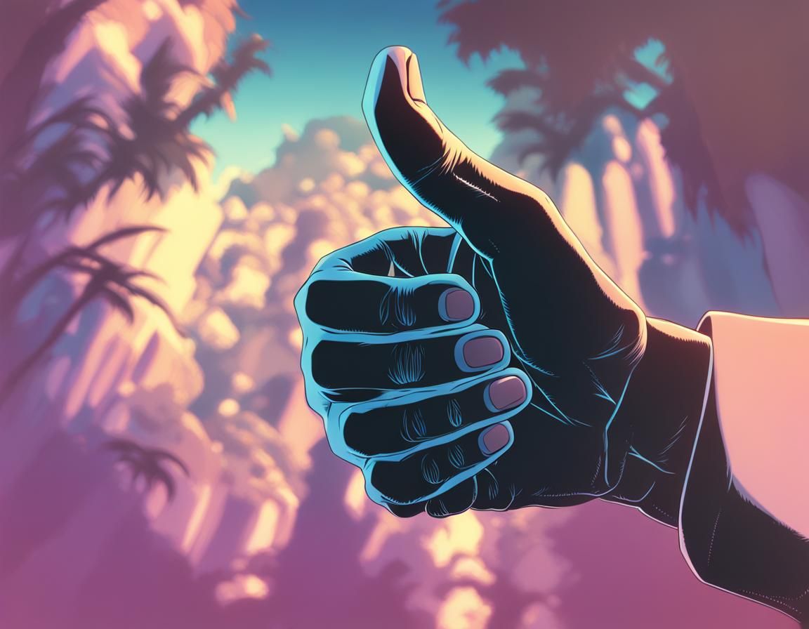 Dramatic Anime Hand in Studio Trigger Style