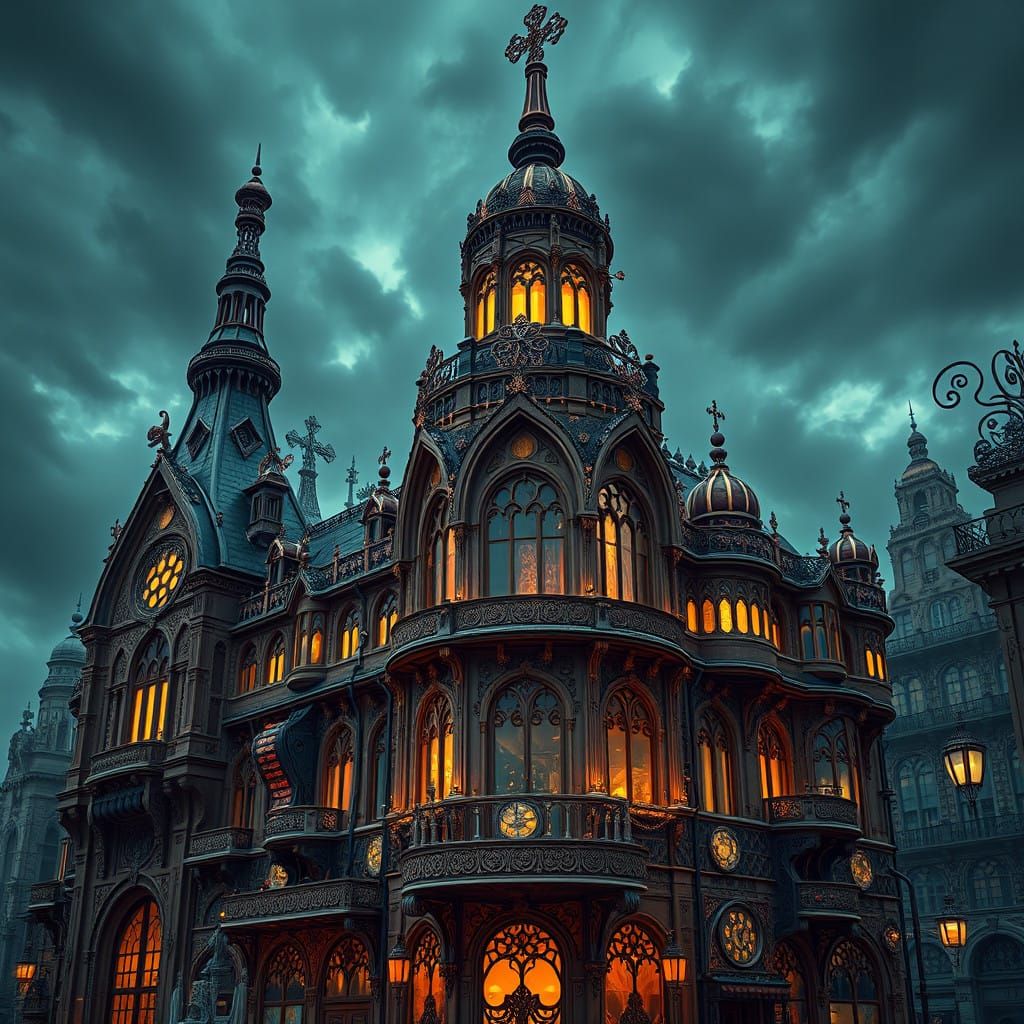 art nouveau rococo architecture Tim Burton Ben Bocquelet Edw...