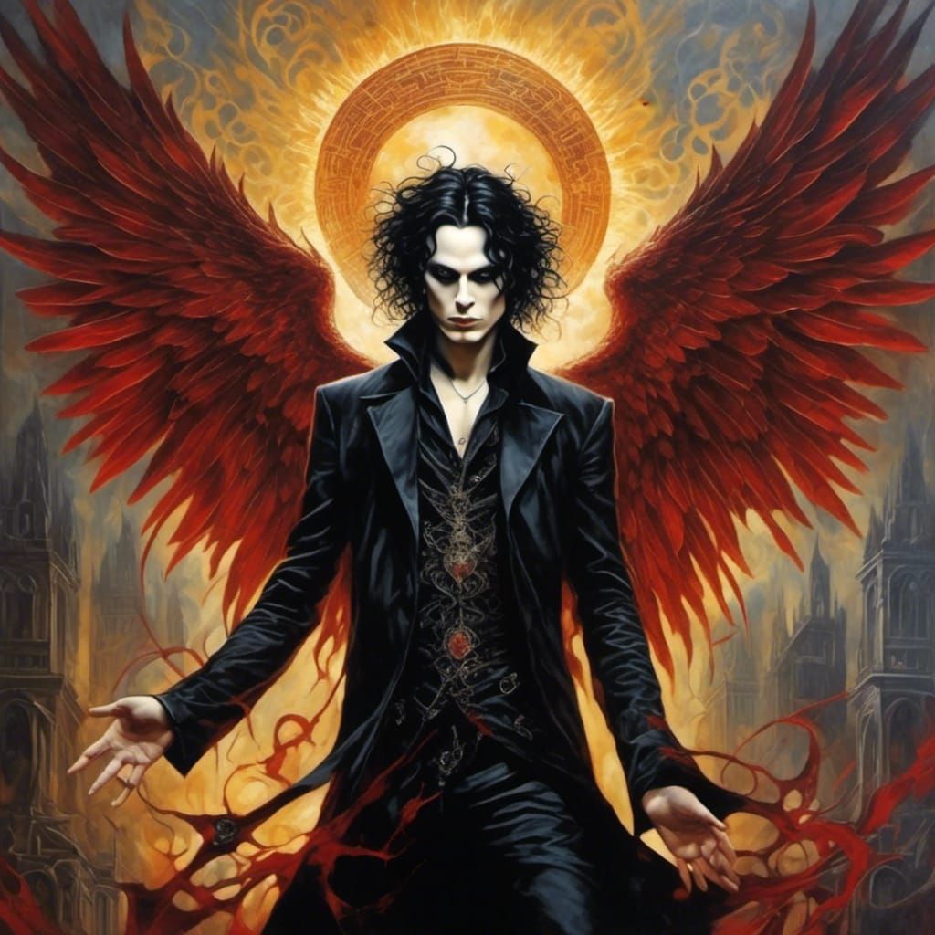 Ville Valo as Angel of Love with Burning Wings