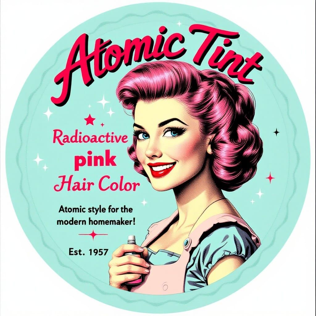 Vintage Beauty Meets Atomic Punk in Retro Hair Dye Label
