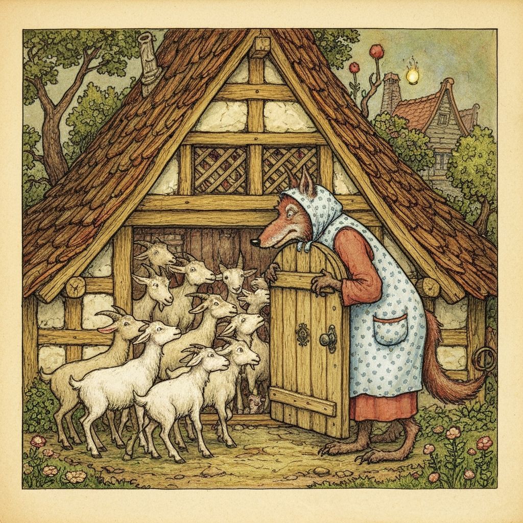 Big Bad Wolf in Disguise at Seven Goats' Cottage