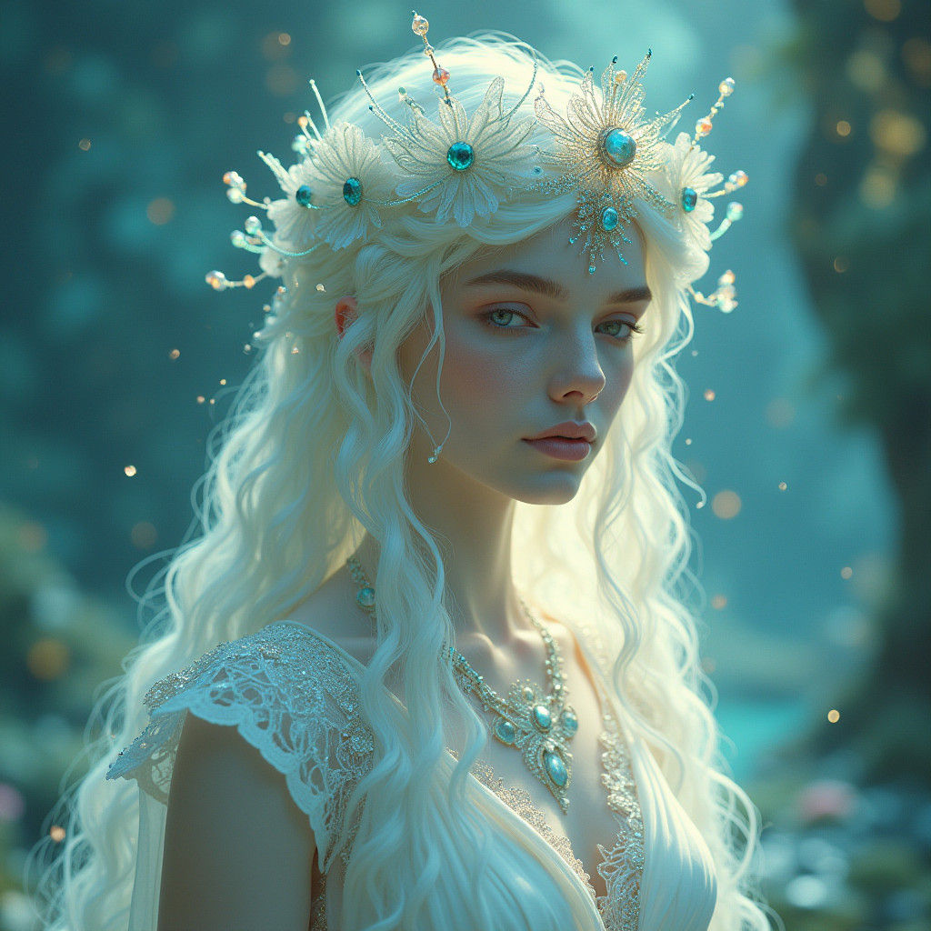 Goddess of Oxygen in Fantasy Concept Art Style