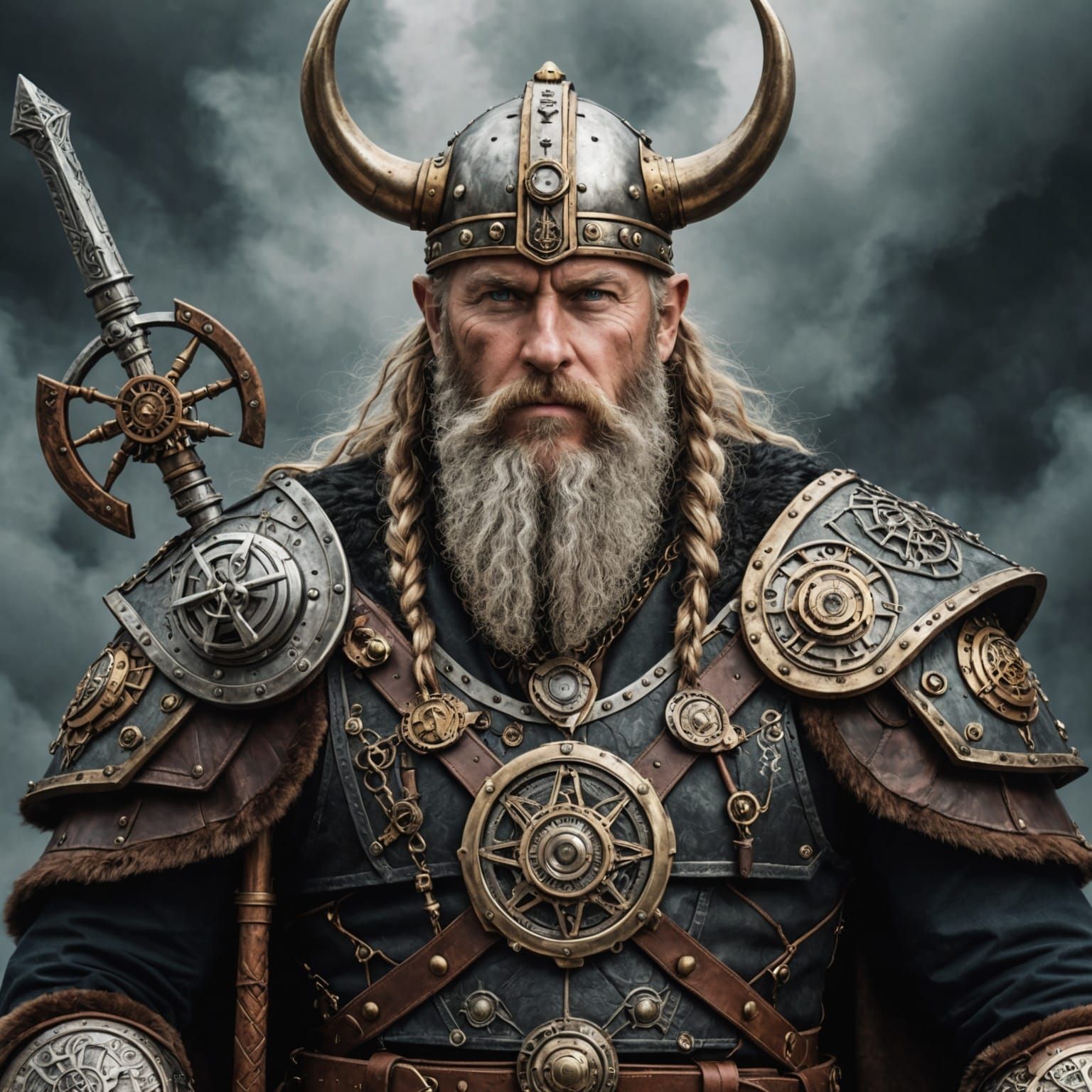 Steampunk Viking Odin, Myth and Machine