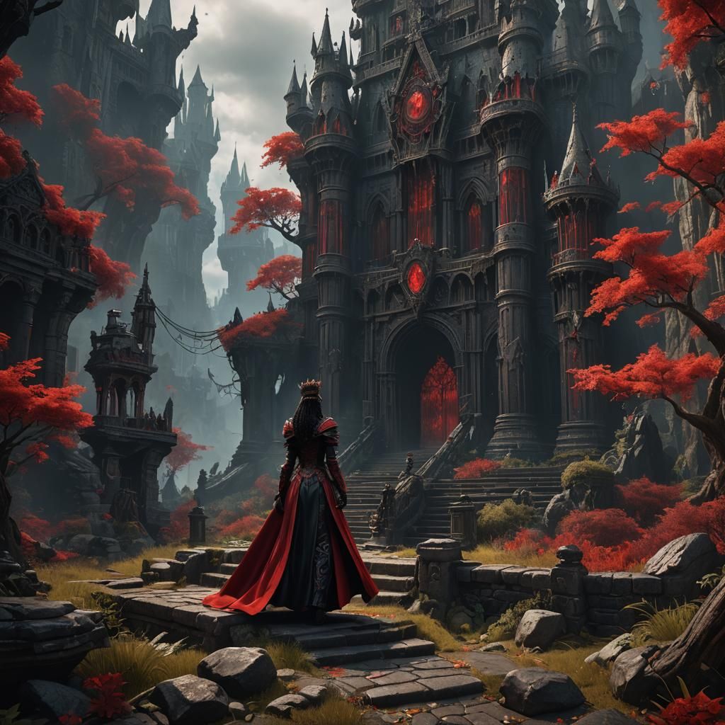 Black Princess Arrives: Detailed Matte Painting