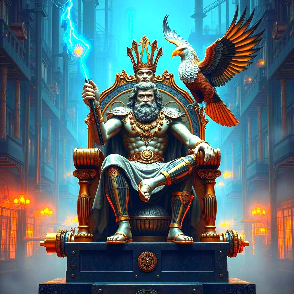 Zeus and Eagle in Steampunk Glory, Ultra HD