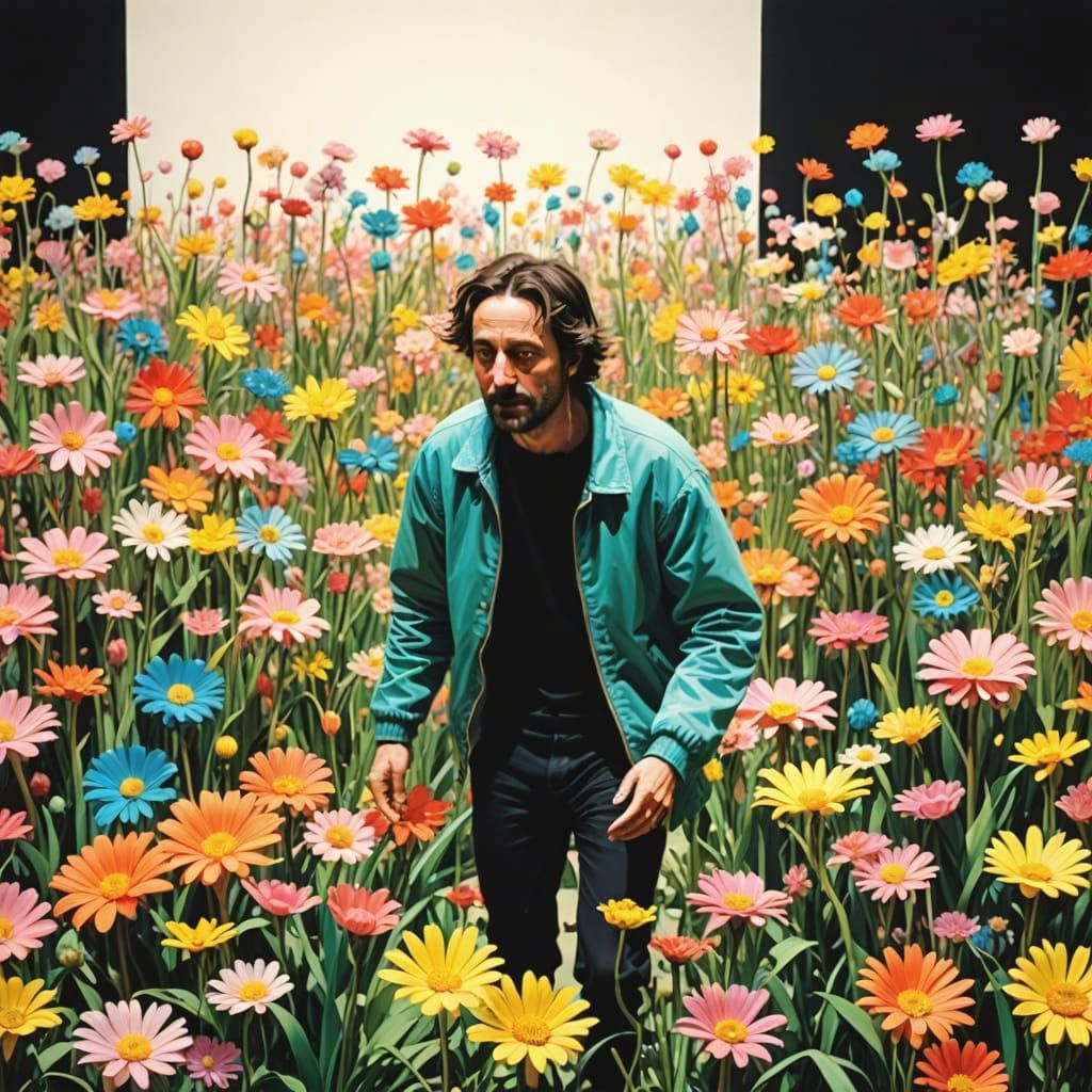 Whimsical Spring Fair Scene in Pastel Colors